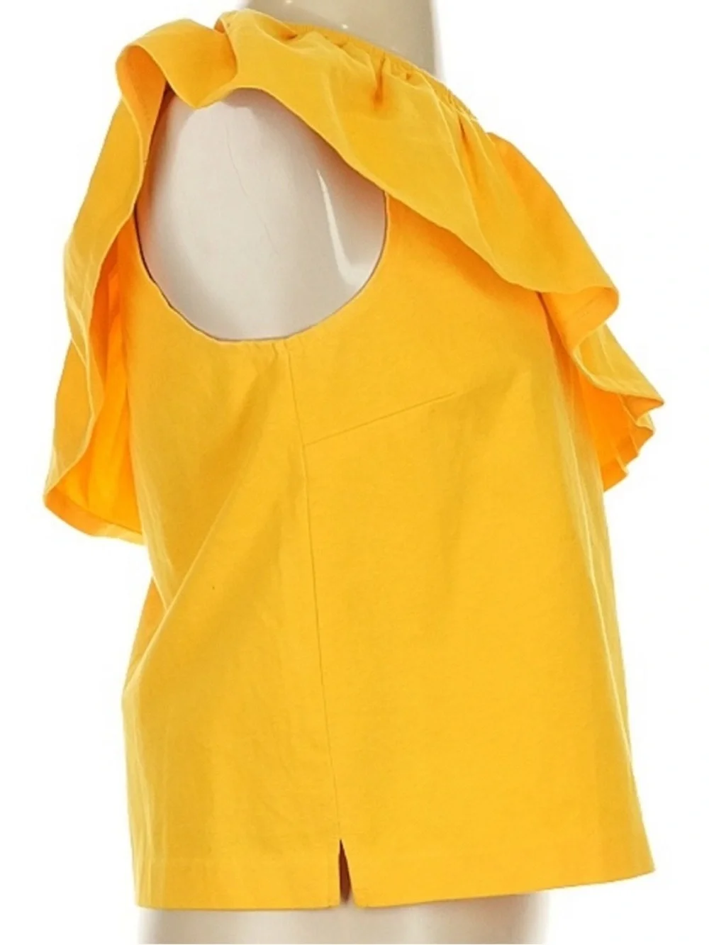 J. CREW one-shoulder ruffled 100% cotton top